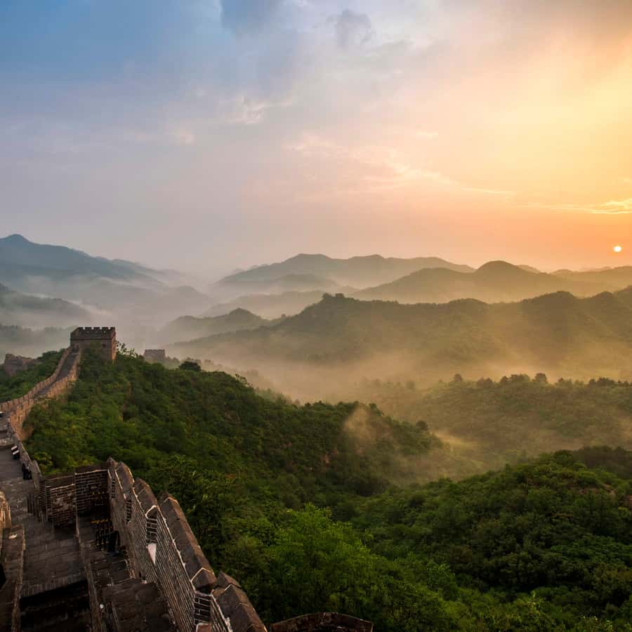 Great Wall at sunrise