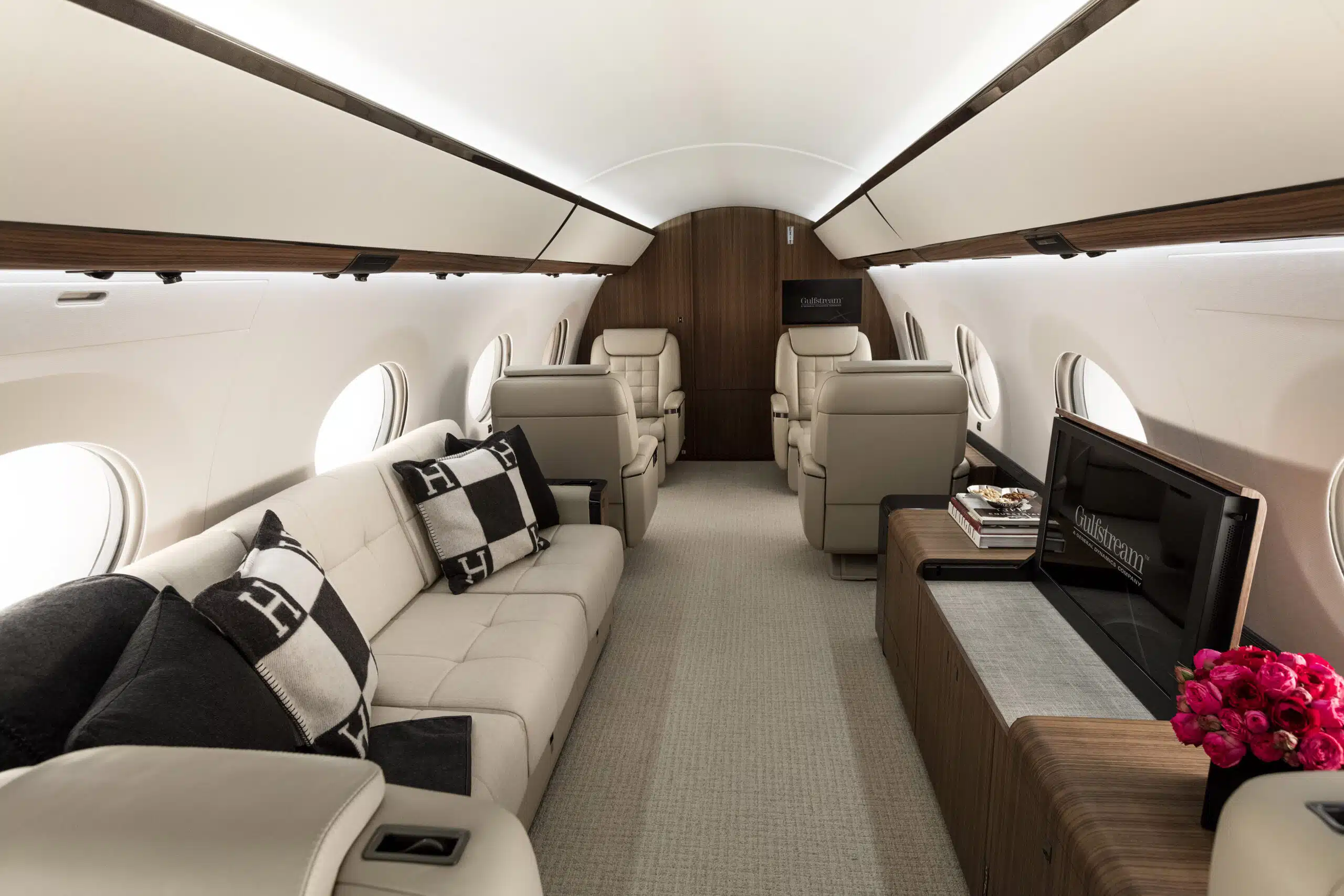Private jet cabin